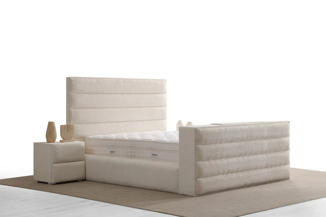 Lit MIAMI avec TV Escamotable Intégrée — Lit Connecté Luxe | Maroc
