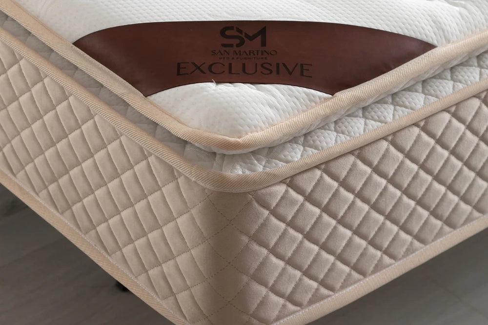 Matelas  Exclusif Ressorts Beige - 32 cm avec surmatelas Intégré