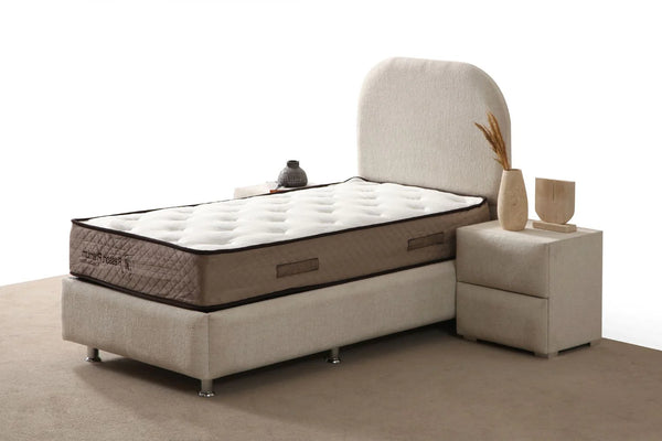 Lit Coffre Enfant JADE BLANC CASSE - CHENILLE – Module Rêve Maroc