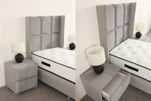 Lit Coffre Enfant RIO Velours Gris chambre - Module Rêve  Maroc