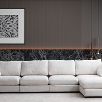 Canapé ÉLÉGANCE 4 Places + Pouf Modulable