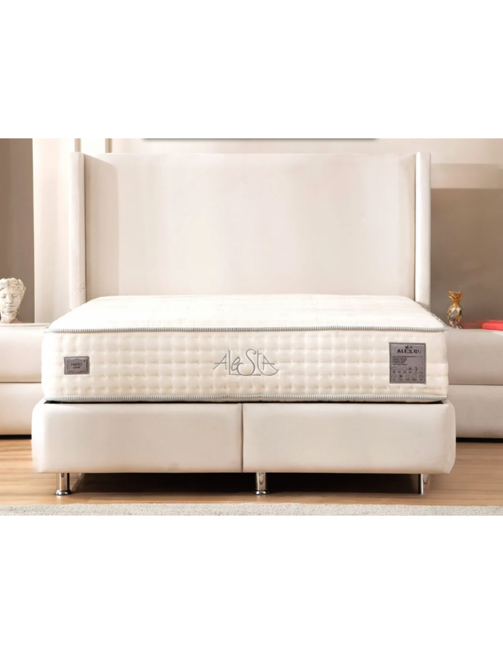 Lit Coffre LONDON BLANC ECRU - Velours