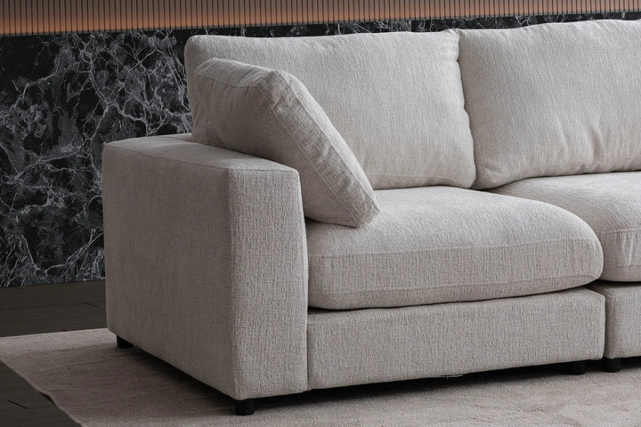 Canapé Élégance 4+ Pouf